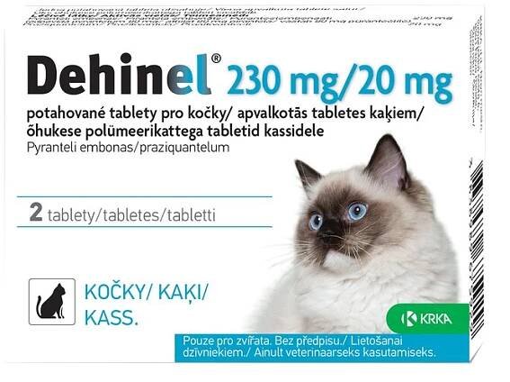 Dehinel pro kočky 230 mg / 20 mg 2 tablety