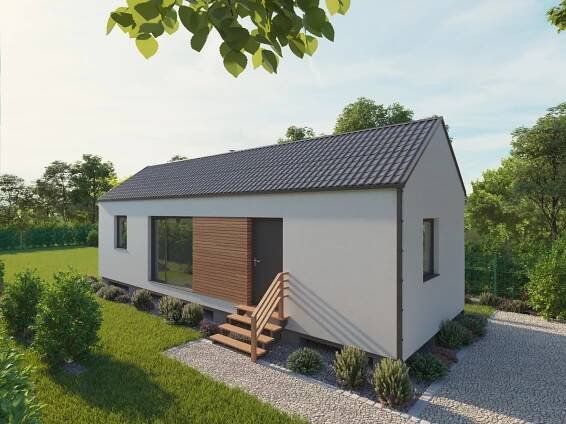 Bungalov na klíč Dřevostavba Easy 48