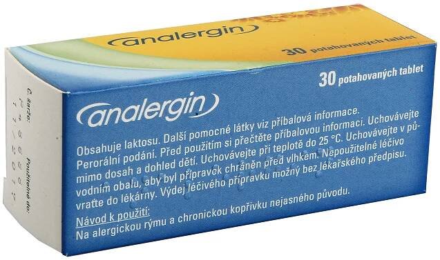 ANALERGIN 10MG Potahovaná tableta 30