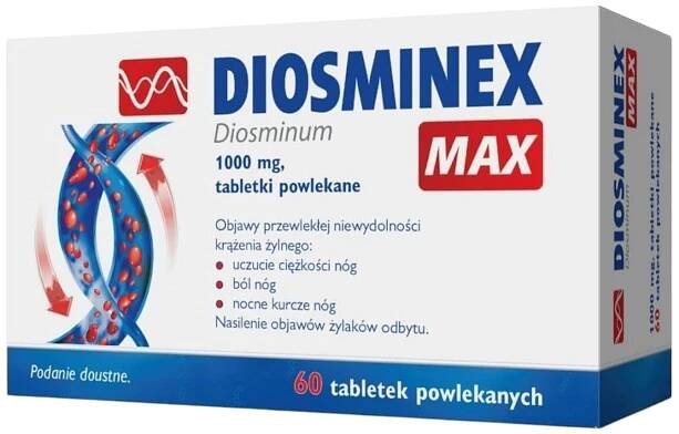 Diosminex Max diosmin 1,000mg 60 tablets