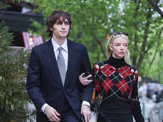 Anya Taylor-Joy’s Preppy Outfit Includes a High Slit