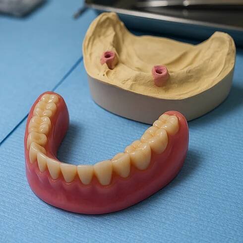 Overdenture – snímatelná náhrada na implantátech se zámky