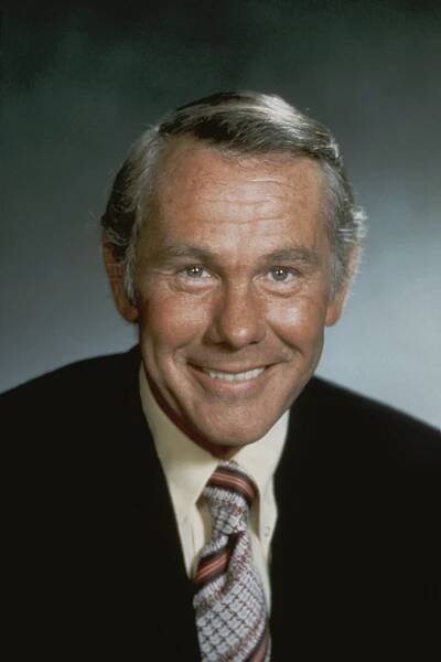Host Johnny Carson smiling.