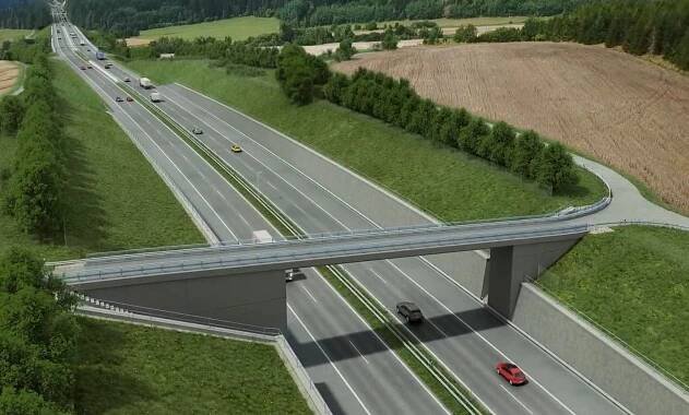 D35 Staré Město - Mohelnice, vizualizace. Pramen: ŘSD