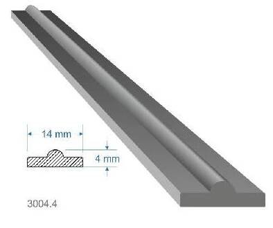 Pásovina plochá T, 14 x 4 mm, měkká, 2000 mm, cena za KUS (2m)