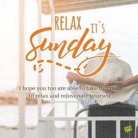 Sunday blessing on image with woman relaxing. | Birthday Wishes Expert