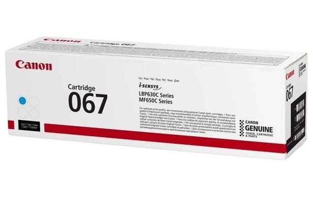 Canon TONER 067 azurová pro i-SENSYS LBP631Cw, LBP633Cdwa, MF651Cw, MF655Cdw, MF657Cdw (1250 str.)