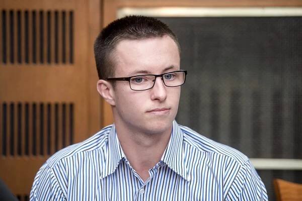 Lukáš Nečesaný před krajským soudem v Hradci