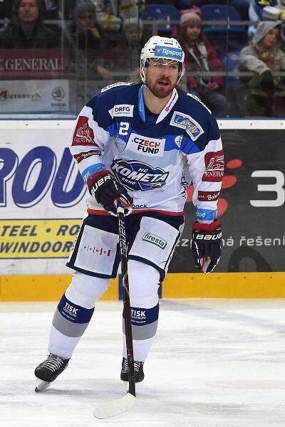 Tipsport extraliga ledního hokeje mezi domácí Kometou Brno (Lukáš Kašpar) a Piráty z Chomutova.