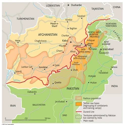 Source: Afghanistan Lefeuvre map.gi http://www.khyber.org/ [retrieved on January 28, 2013] 