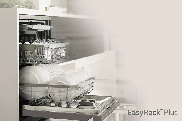 DB475TXS VSTAVANÁ UMÝVAČKA RIADU LG easy rack plus
