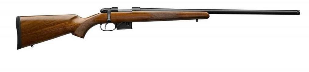 Guľovnica CZ 527 VARMINT s tureckou orechovou pažbou a kovanou hlavňou, vhodná na lov a športovú streľbu na stredné a dlhšie vzdialenosti.