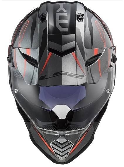 LS2 MX436 Pioneer Evo Knight Titanium černá/šedá/oranžová, L