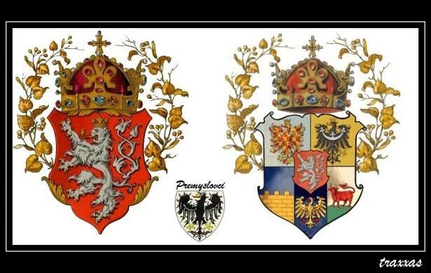 ČESKÉ KRÁLOVSTVÍ včetně znaku Přemyslovců