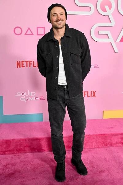 Dylan Efron at the "Squid Game" Season 2 Los Angeles premiere at Los Angeles City College on December 12, 2024 in Los Angeles, California. 
