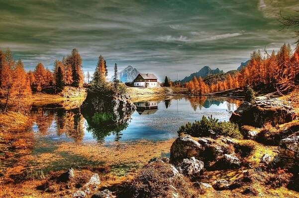 Dolomity Hory Jezero Horské - Fotografie zdarma na Pixabay