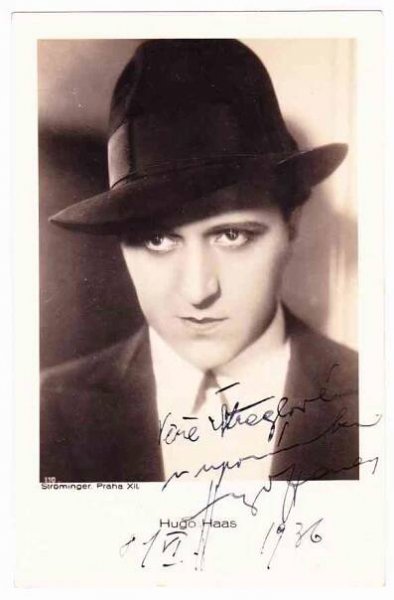 Hugo Haas autogram, rok 1936, ateliér Willi Ströminger - bazar - Hyperinzerce.cz