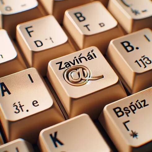 zavináč na české klávesnici