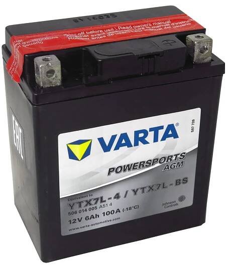 Motobaterie VARTA YTX7L-BS, 6Ah, 12V – Obchodiště.cz