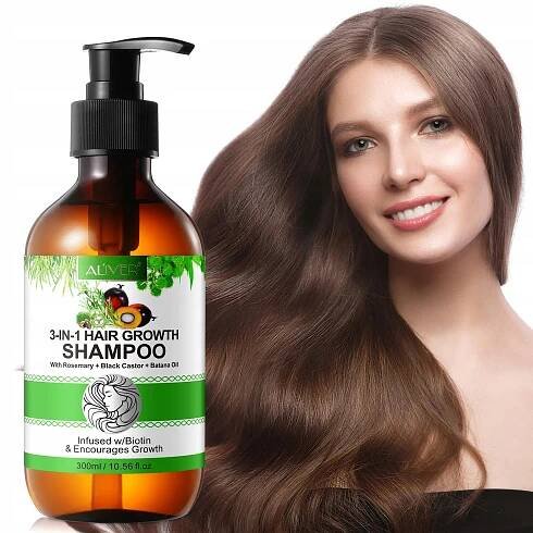 Aliver 3 IN 1 Rosemary + Black Castor + Batana Oil Shampoo šampon 300 ml Váha výrobku včetně jednotkového obalu 0.39 kg