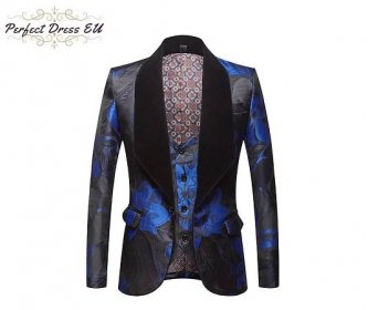 Barevný pánský oblek s různými potisky 3v1 smoking - Perfect Dress EU