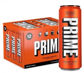 Prime Energy Drink Orange Mango Pack 12x355ml USA - Americké, Asijské, Evropské sladkosti