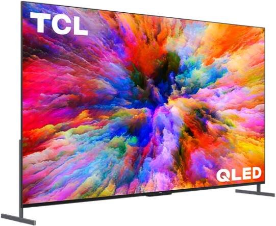 TCL 98-inch TV against white background