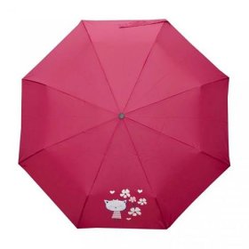 Dětský deštník Doppler skládací růžová/kočka 722165K03