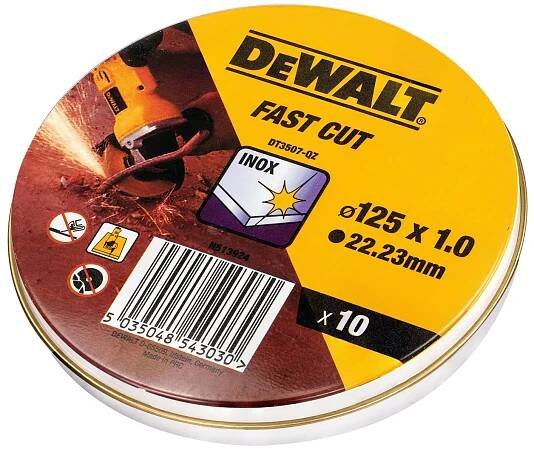 DeWalt Řezný kotouč na nerez DT3507 pr. 125 x 22,23 mm, 10 ks nakoupit u OBI