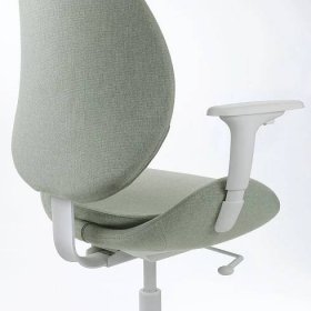 HATTEFJÄLL Kancelářská židle s područkami - Gunnared světle zelená/bílá