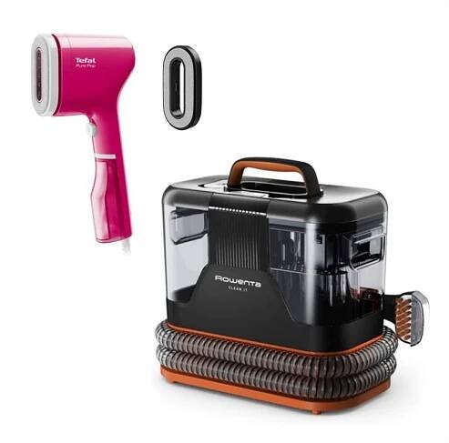 Akční set tepovač Rowenta Clean It IN5011F0 a napařovače oděvů Tefal Pure POP DT2023F0