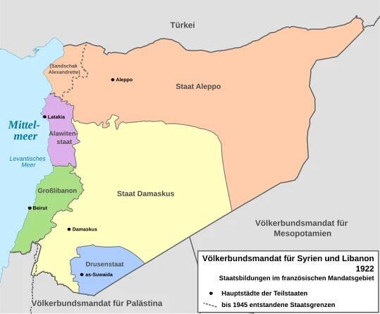 Völkerbundmandat für Syrien und Libanon – Wikipedia