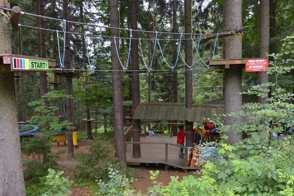Spiders centre - lanový park - Říčky v Orlických horách - Východní-Čechy.info - oficiální turistický portál Pardubického