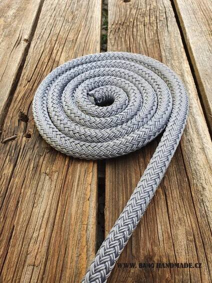 Bang Hand Made | Lonž horsemanship 3,8m 12mm BÍLO-MODRÁ | Horsemanship | Lonže | Lonže 12mm