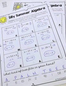 Summer Algebra Review: Solve Equations Practice | Math Geek Mama