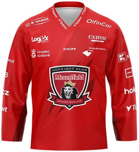 Červený skladový fandres Mountfield HK 2024/25