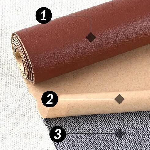 SAMOLEPICÍ EKO KŮŽE SKAJ HNĚDÁ SILNÉ LEPIDLO 560g/m2 200x137cm Stav balení originální