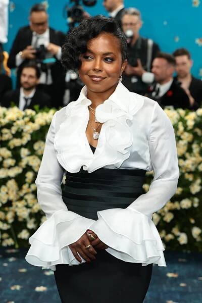 Adrienne Warren attends the 2025 Met Gala