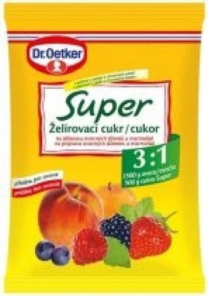 Dr. Oetker Super želírovací cukr na přípravu ovocných džemů a marmelád 2:1 500 g