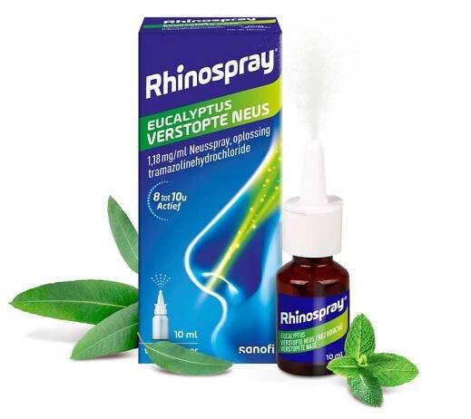 Rhinospray® Eucalyptus Verstopte Neus 1,18 mg/ml | Neusspray | 8 tot 10 uur actief