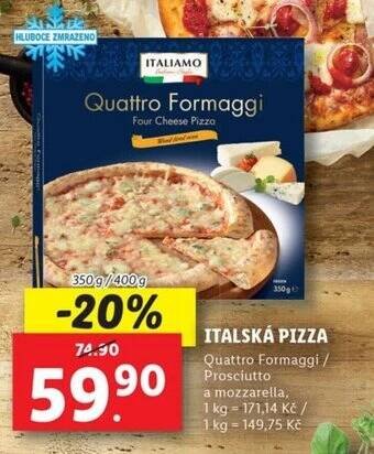 Lidl ITALIAMO ITALSKÁ PIZZA nabídka