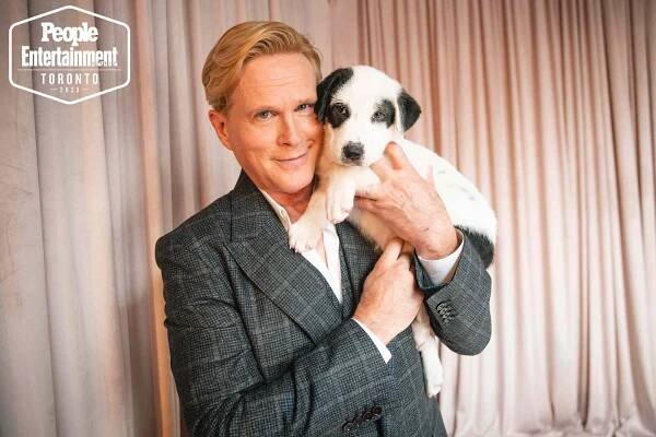 Cary Elwes cuddles with a puppy in the PEOPLE, EW, and Shutterstock 2025 Toronto International Film Festival portrait studio - September 2025 