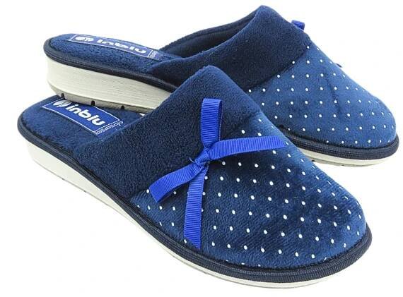 Dámské domácí pantofle - Inblu LB-72 Navy Blue - nazouvací 