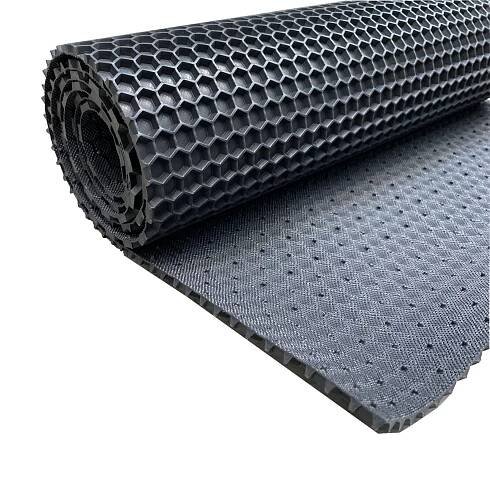 Nicoman Cat Litter Mat Large Black Hex Rubber Pet Mat Toilet Mat Washable