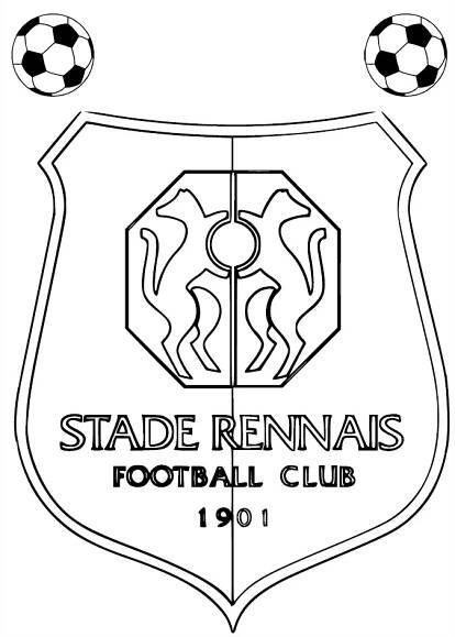 Erb Stade Rennais FC: Omalovánka Stade Rennais FC k vytištění - Waouo.com