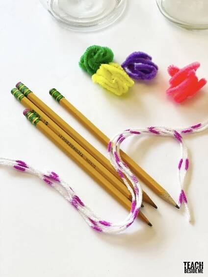Growing Borax Crystals on Pipe Cleaners - Teach Beside Me