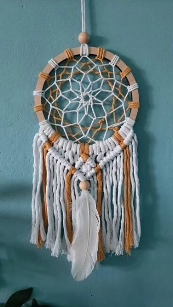 Macramé lapač snů malý 15 - Alamade MACRAMÉ