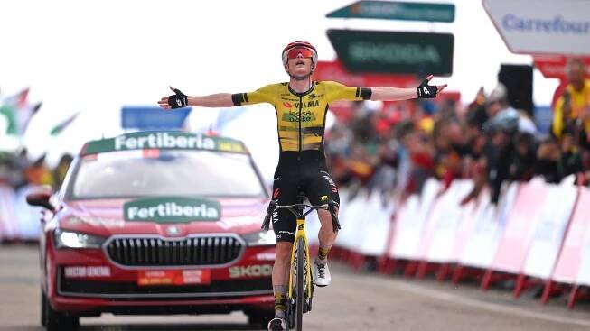 Vuelta a España stage 9: Jonas Vingegaard seizes win after solo charge on Valdezcaray climb