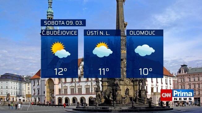 Předpověď počasí na sobotu 9. března