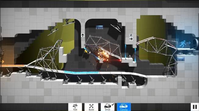 Klik pro zvětšení (Bridge Constructor Portal - recenze)